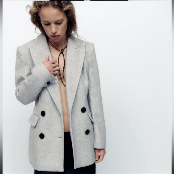 Zara Tailored Double Breasted coat - Picture 2 of 16
